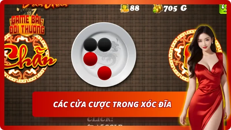 Các cửa cược nổi bật trong Xóc Đĩa